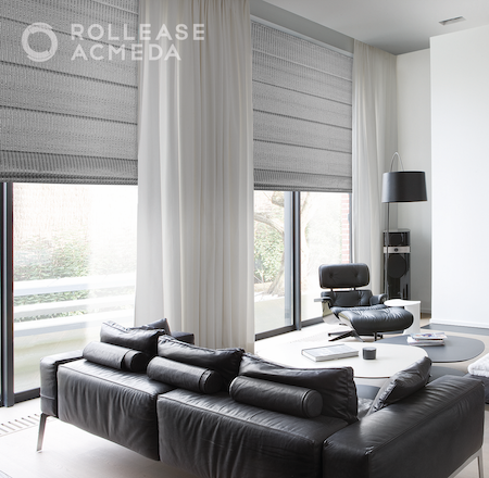 roman blinds in modern living room