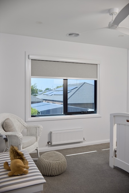 Complete blackout blind installed in child’s bedroom using SmartBlock system
